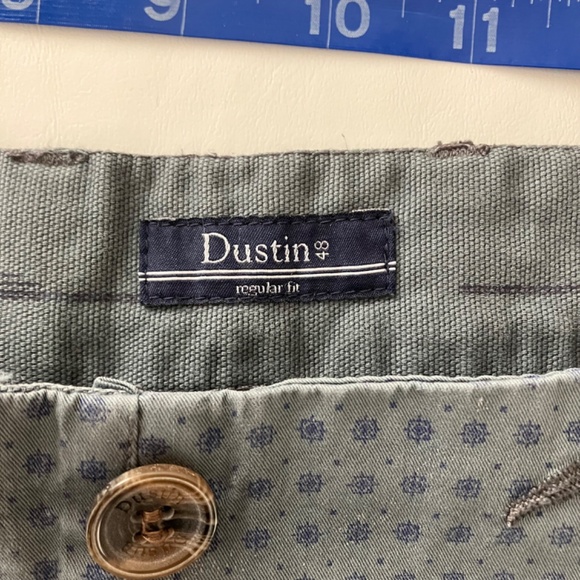 Dustin Men's Dress Shorts Size 38 Waist, Slate Colored with Small Navy Pattern - Picture 10 of 17